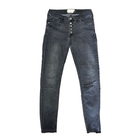 Free People Button Fly Skinny Jeans 25 - Picture 1 of 8
